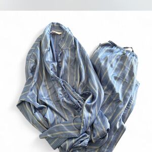 Victoria's Secret Blue Striped Pajama Set